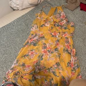 yellow with flowers, medium